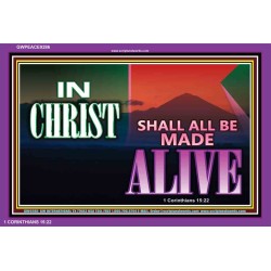 IN CHRIST SHALL ALL BE MADE ALIVE   Bible Verses Frame Online   (GWPEACE9286)   