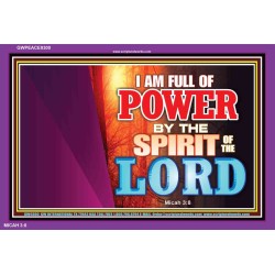 FULL OF POWER BY THE HOLY GHOST   Bible Verses Framed Art Prints   (GWPEACE9300)   