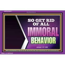 GET RID OF IMMORAL BEHAVIOR   Framed Sciptural Dcor   (GWPEACE9311)   