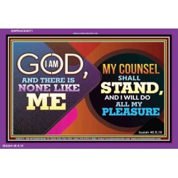 I AM GOD THERE IS NONE LIKE ME   Bible Verse Frame for Home   (GWPEACE9371)   