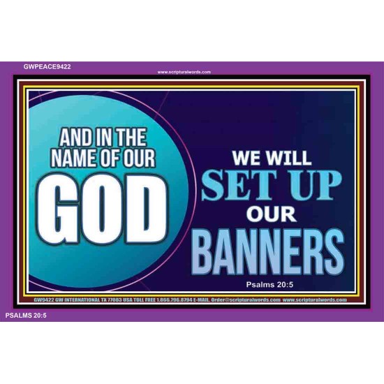 IN THE NAME OF OUR GOD   Bible Verses Frame   (GWPEACE9422)   