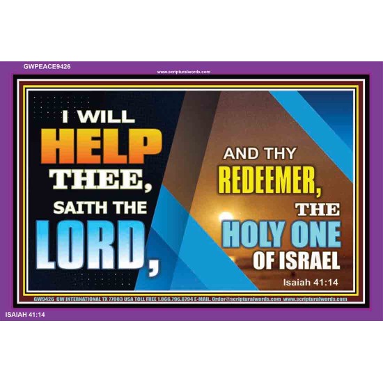 I WILL HELP THEE    Scripture Frame Signs   (GWPEACE9426)   