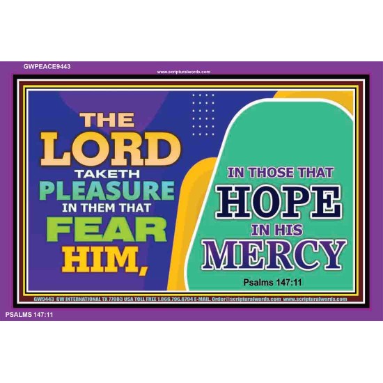 HOPE IN HIS MERCY   Framed Bible Verse   (GWPEACE9443)   