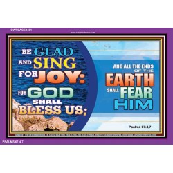 GOD SHALL BLESS US   Biblical Art Acrylic Glass Frame   (GWPEACE9481)   