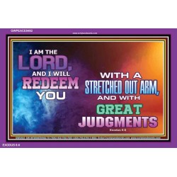 A STRETCHED OUT ARM   Bible Verse Acrylic Glass Frame   (GWPEACE9482)   
