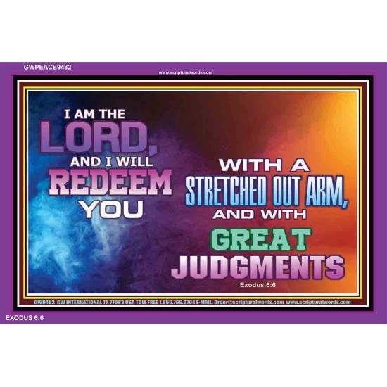 A STRETCHED OUT ARM   Bible Verse Acrylic Glass Frame   (GWPEACE9482)   