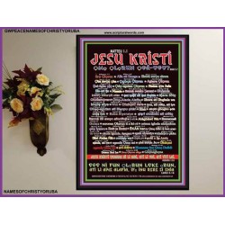 NAMES OF JESUS CHRIST WITH BIBLE VERSES IN YORUBA LANGUAGE   Poster Bible Verses Online   (GWPEACENAMESOFCHRISTYORUBA)   "12X14"