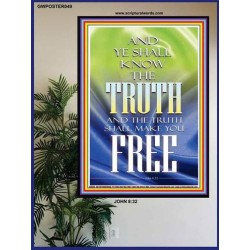 THE TRUTH SHALL MAKE YOU FREE   Scriptural Wall Art   (GWPOSTER049)   