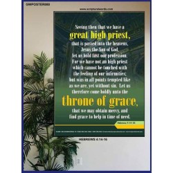 APPROACH THE THRONE OF GRACE   Encouraging Bible Verses Frame   (GWPOSTER080)   
