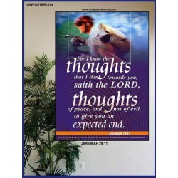 THE THOUGHTS OF PEACE   Inspirational Wall Art Poster   (GWPOSTER1104)   