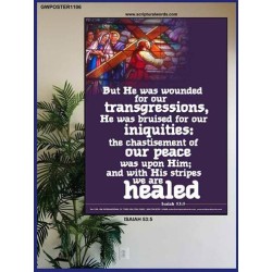 WOUNDED FOR OUR TRANSGRESSIONS   Inspiration Wall Art Frame   (GWPOSTER1106)   
