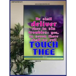 THERE SHALL NO EVIL TOUCH THEE   Scripture Wood Framed Signs   (GWPOSTER1271)   