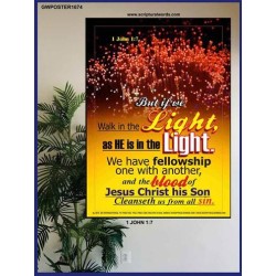 WALK IN THE LIGHT   Frame Bible Verses Online   (GWPOSTER1674)   