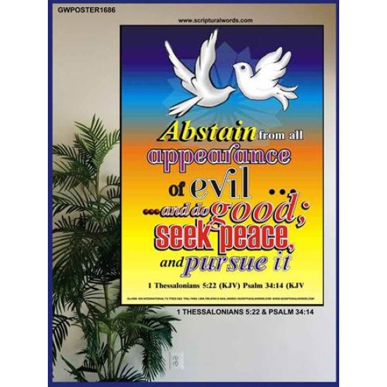 ABSTAIN FROM ALL APPEARANCE OF EVIL   Bible Verses Framed Art Prints   (GWPOSTER1686)   