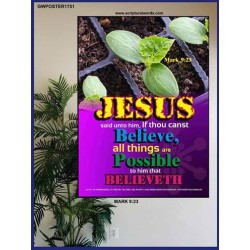 ALL THINGS ARE POSSIBLE   Modern Christian Wall Dcor Frame   (GWPOSTER1751)   