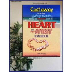A NEW HEART AND A NEW SPIRIT   Scriptural Portrait Acrylic Glass Frame   (GWPOSTER1775)   