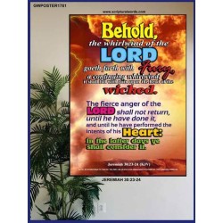 THE WHIRLWIND OF THE LORD   Bible Verses Wall Art Acrylic Glass Frame   (GWPOSTER1781)   