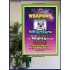 THE WEAPONS OF OUR WARFARE ARE NOT CARNAL   Custom Framed Bible Verses   (GWPOSTER1908)   "44X62"