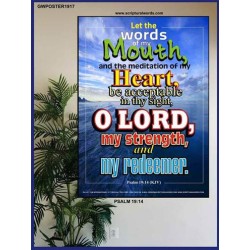 THE WORDS OF MY MOUTH   Bible Verse Frame for Home   (GWPOSTER1917)   