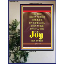 YOUR JOY SHALL BE FULL   Wall Art Poster   (GWPOSTER236)   