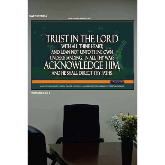 ACKNOWLEDGE HIM AND HE SHALL DIRECT THY PATHS   Framed Scriptural Dcor   (GWPOSTER294)   