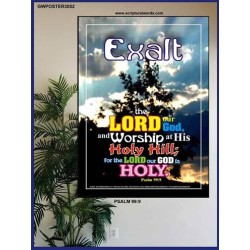 WORSHIP AT HIS HOLY HILL   Framed Bible Verse   (GWPOSTER3052)   