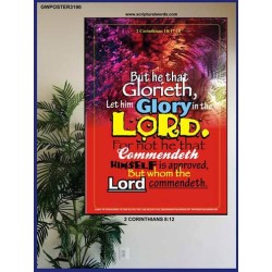 WHOM THE LORD COMMENDETH   Large Frame Scriptural Wall Art   (GWPOSTER3190)   
