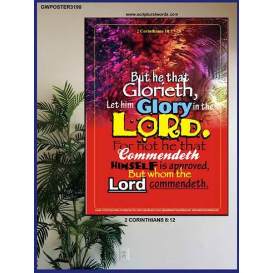 WHOM THE LORD COMMENDETH   Large Frame Scriptural Wall Art   (GWPOSTER3190)   