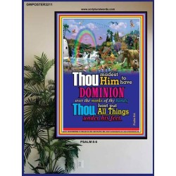 ALL THINGS UNDER HIS FEET   Scriptures Wall Art   (GWPOSTER3211)   