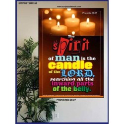 THE SPIRIT OF MAN IS THE CANDLE OF THE LORD   Framed Hallway Wall Decoration   (GWPOSTER3355)   