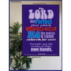 THE WORKS OF THINE OWN HANDS   Frame Bible Verse Online   (GWPOSTER3415)   