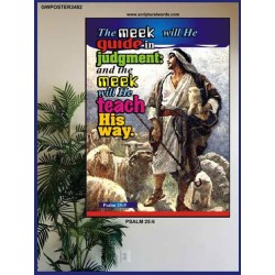 THE MEEK   Encouraging Bible Verse Framed   (GWPOSTER3482)   