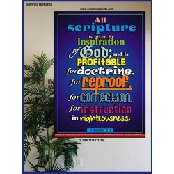ALL SCRIPTURE   Christian Quote Frame   (GWPOSTER3495)   