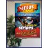 WITH HIS STRIPES   Bible Verses Wall Art Acrylic Glass Frame   (GWPOSTER3634)   "44X62"