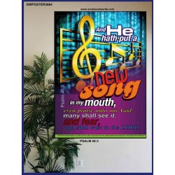 A NEW SONG IN MY MOUTH   Framed Office Wall Decoration   (GWPOSTER3684)   