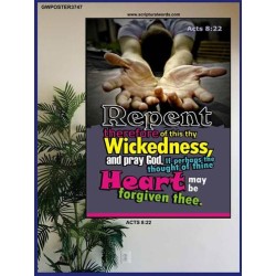 THE THOUGHT OF THINE HEART   Custom Framed Bible Verses   (GWPOSTER3747)   