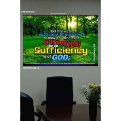 ALL SUFFICIENT GOD   Large Frame Scripture Wall Art   (GWPOSTER3774)   