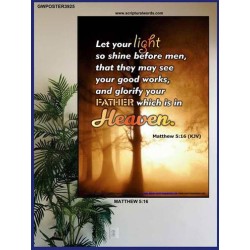 YOUR GOOD WORKS   Framed Bible Verse   (GWPOSTER3925)   
