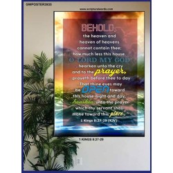 THINE EYES MAY BE OPEN TOWARD THIS HOUSE   Bible Verse Wall Art Frame   (GWPOSTER3935)   