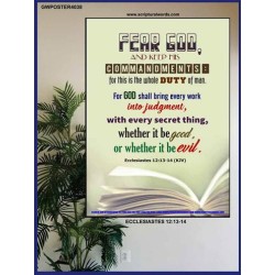 WHOLE DUTY OF MAN   Acrylic Glass Framed Bible Verse   (GWPOSTER4038)   