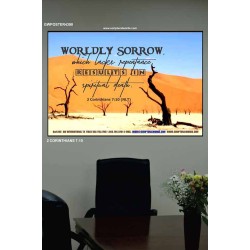 WORDLY SORROW   Custom Frame Scriptural ArtWork   (GWPOSTER4390)   