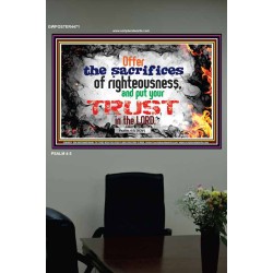 SACRIFICES OF RIGHTEOUSNESS   Bible Verse Frame for Home Online   (GWPOSTER4471)   