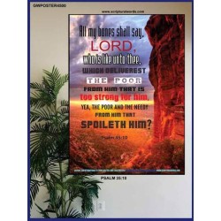 WHO IS LIKE UNTO THEE   Biblical Art Acrylic Glass Frame   (GWPOSTER4500)   