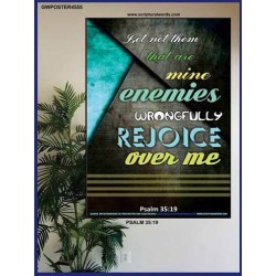 WRONGFULLY REJOICE OVER ME   Acrylic Glass Frame Scripture Art   (GWPOSTER4555)   