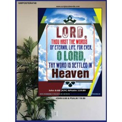 THE WORDS OF ETERNAL LIFE   Framed Restroom Wall Decoration   (GWPOSTER4748)   