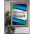 WITH ALL YOUR HEART   Large Frame Scripture Wall Art   (GWPOSTER4811)   "44X62"