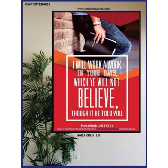 WILL YE WILL NOT BELIEVE   Bible Verse Acrylic Glass Frame   (GWPOSTER4895)   