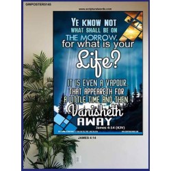 WHAT IS YOUR LIFE   Framed Bible Verse   (GWPOSTER5145)   