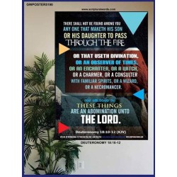 ABOMINATION UNTO THE LORD   Scriptures Wall Art   (GWPOSTER5190)   