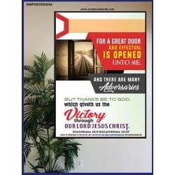 A GREAT DOOR AND EFFECTUAL   Christian Wall Art Poster   (GWPOSTER5244)   